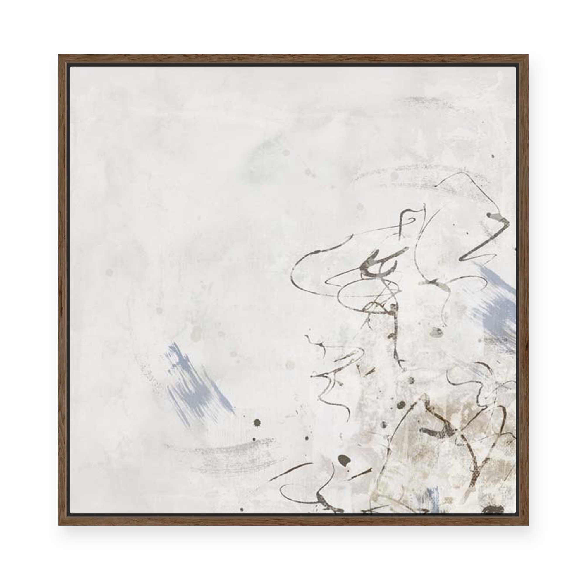Echoes in Soft Gray Mist I | Framed Canvas