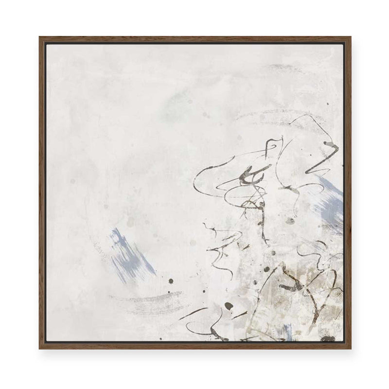 Echoes in Soft Gray Mist I | Framed Canvas