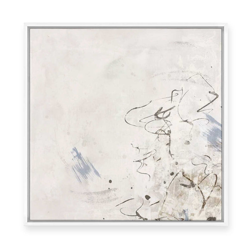 Echoes in Soft Gray Mist I | Framed Canvas
