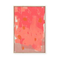 Ecstatic in Coral | Framed Canvas
