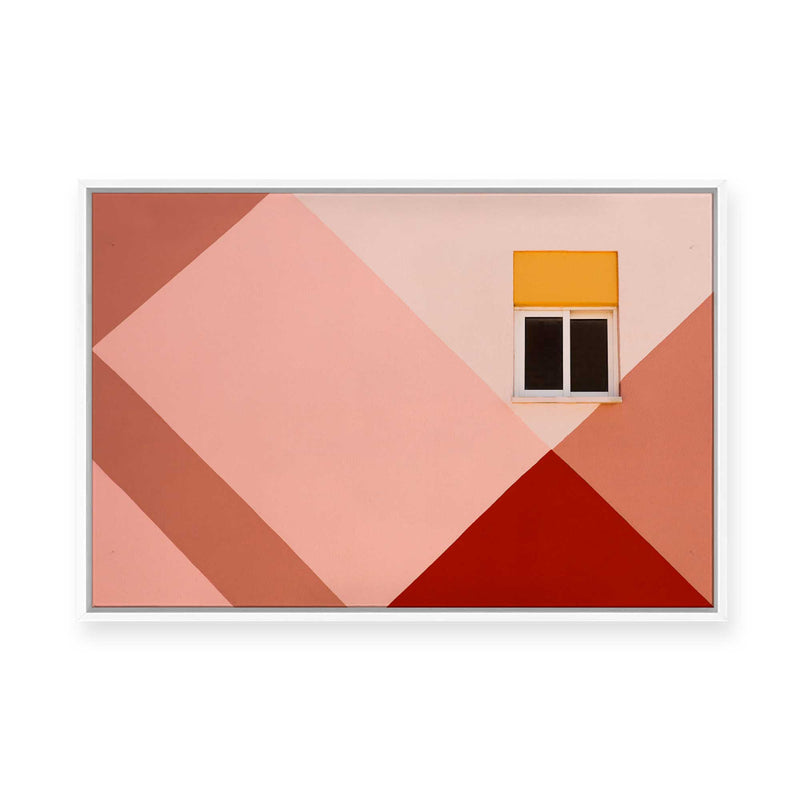 Facade in Red | Framed Canvas