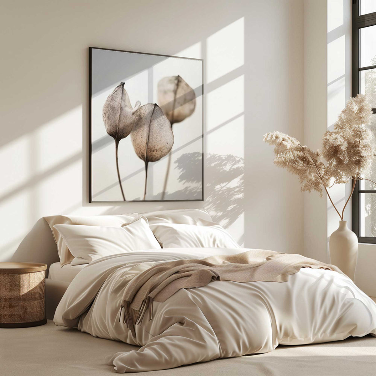 Faded Petal Trio | Framed Canvas