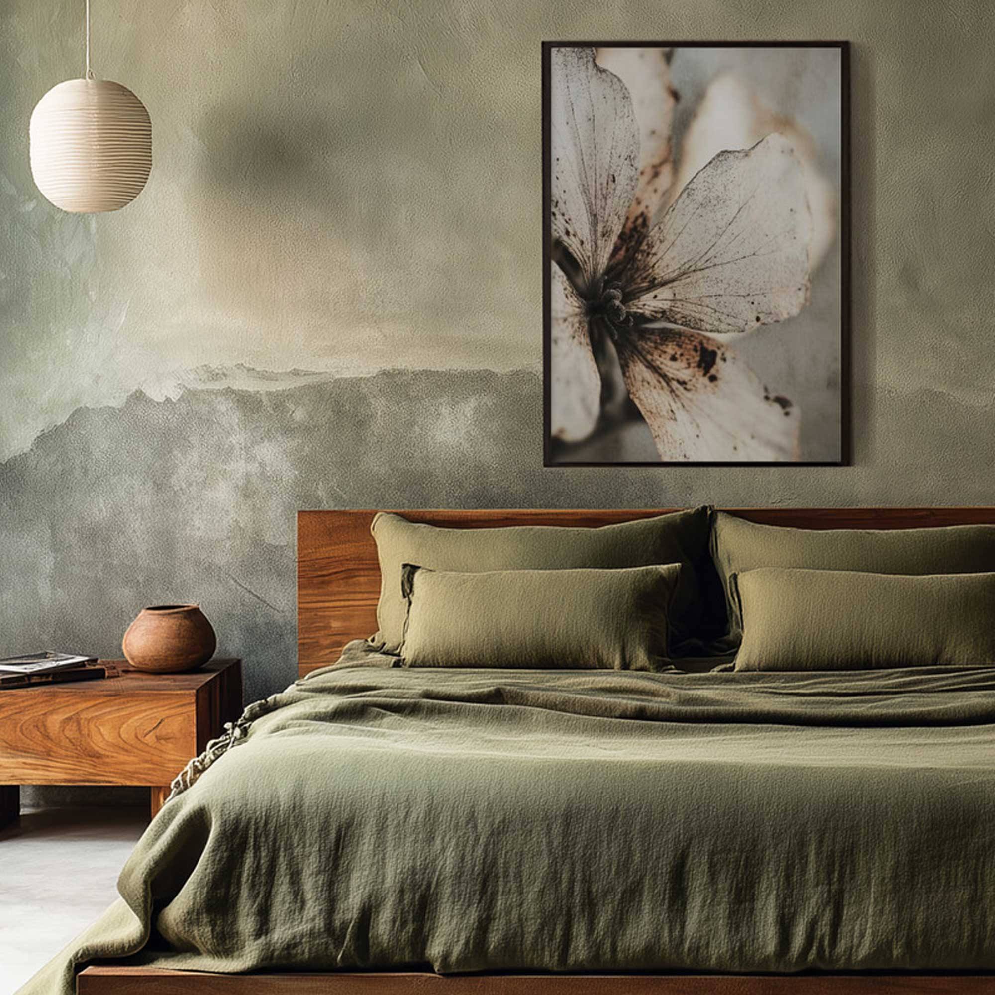 Faded Petal Whisper | Framed Canvas