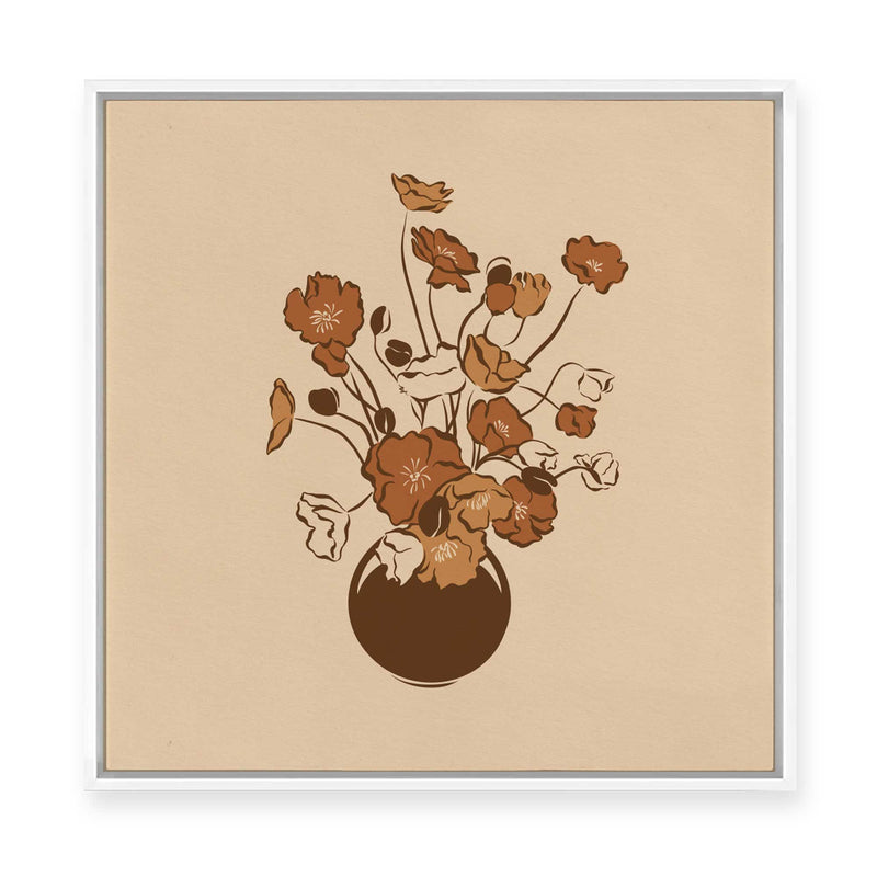 Fall Flower Still Life | Framed Canvas