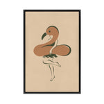 Flamingo Girl | Cropped | Framed Canvas