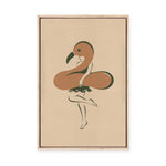 Flamingo Girl | Cropped | Framed Canvas