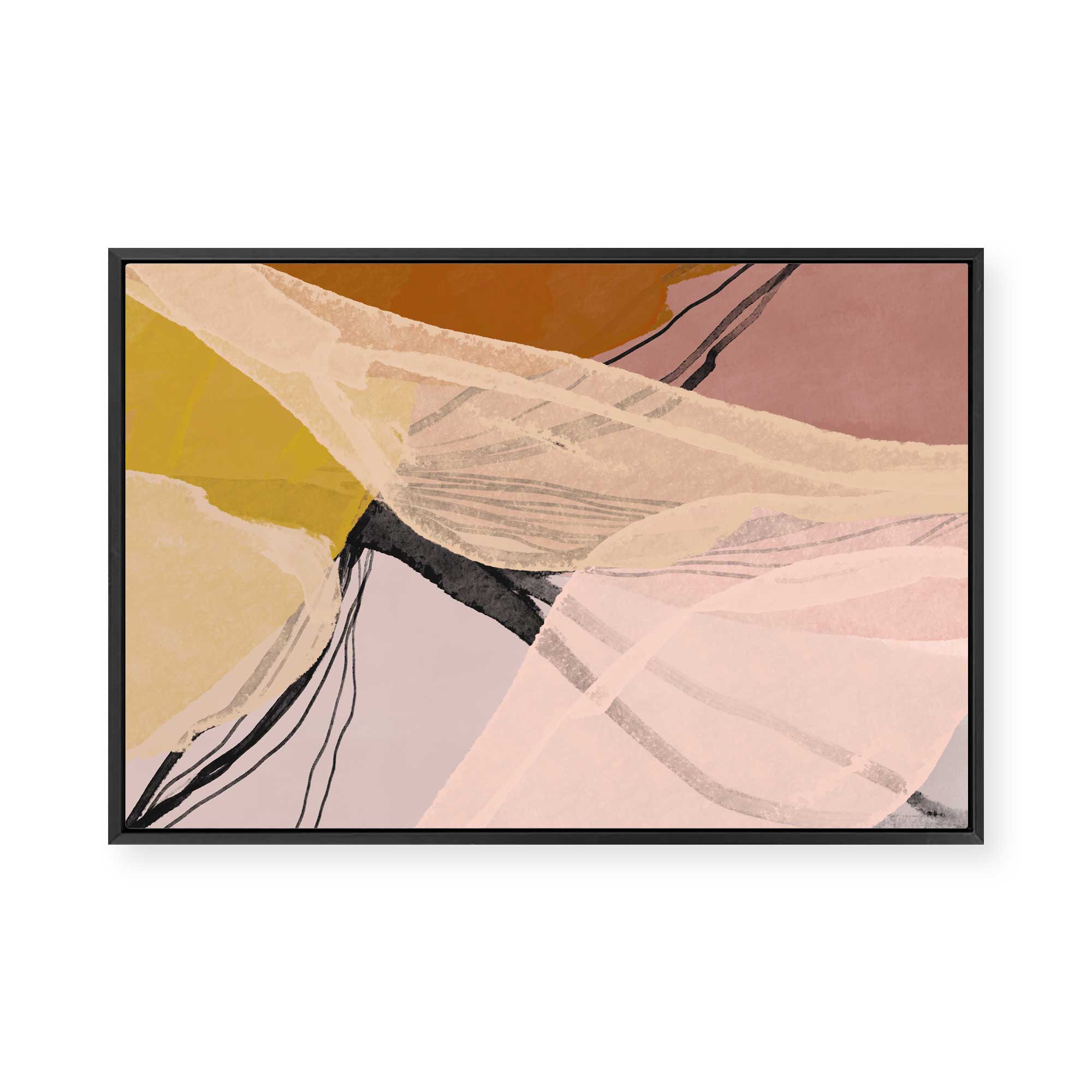 Floral Layers | Landscape | Framed Canvas