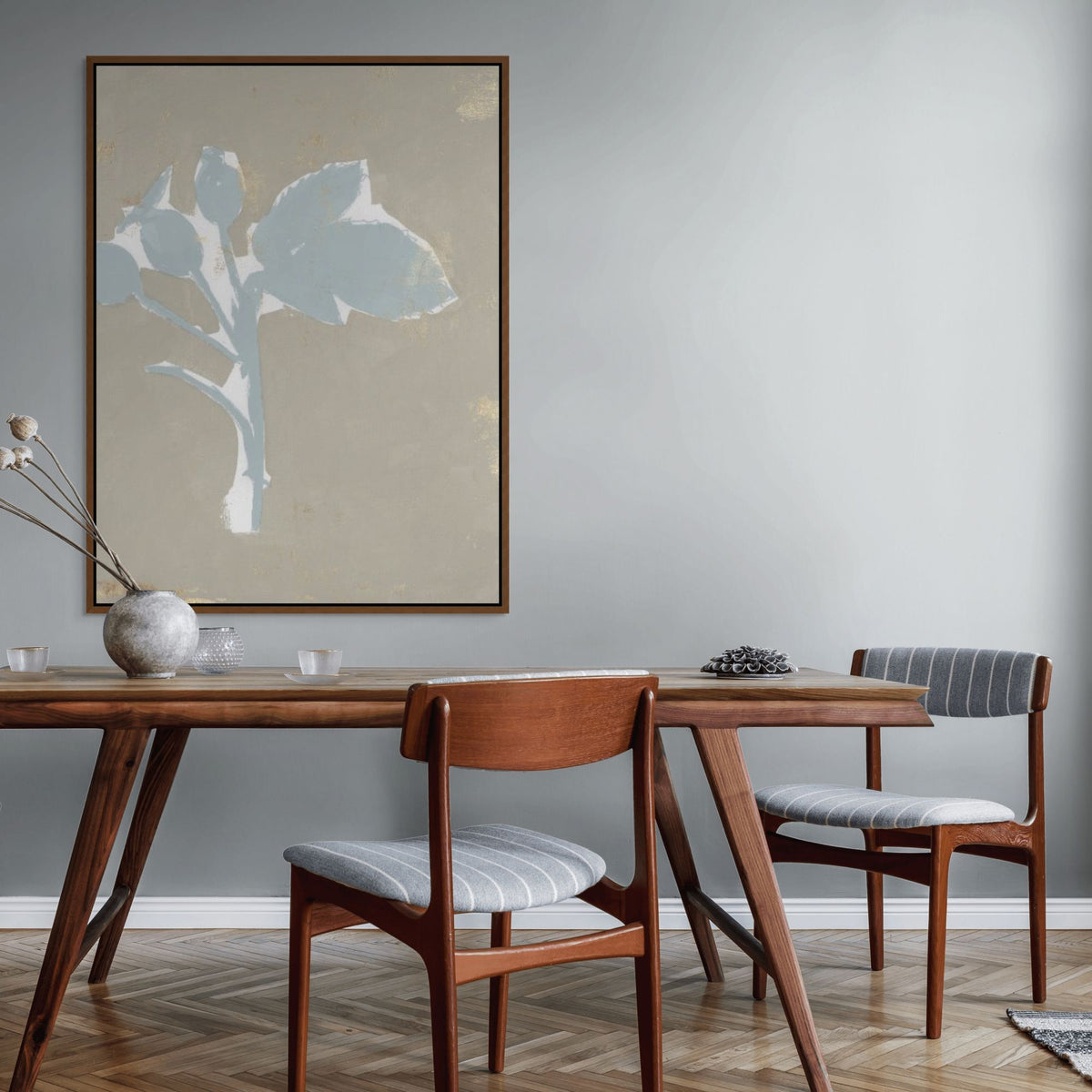 Floral Silhouette II | Framed Canvas