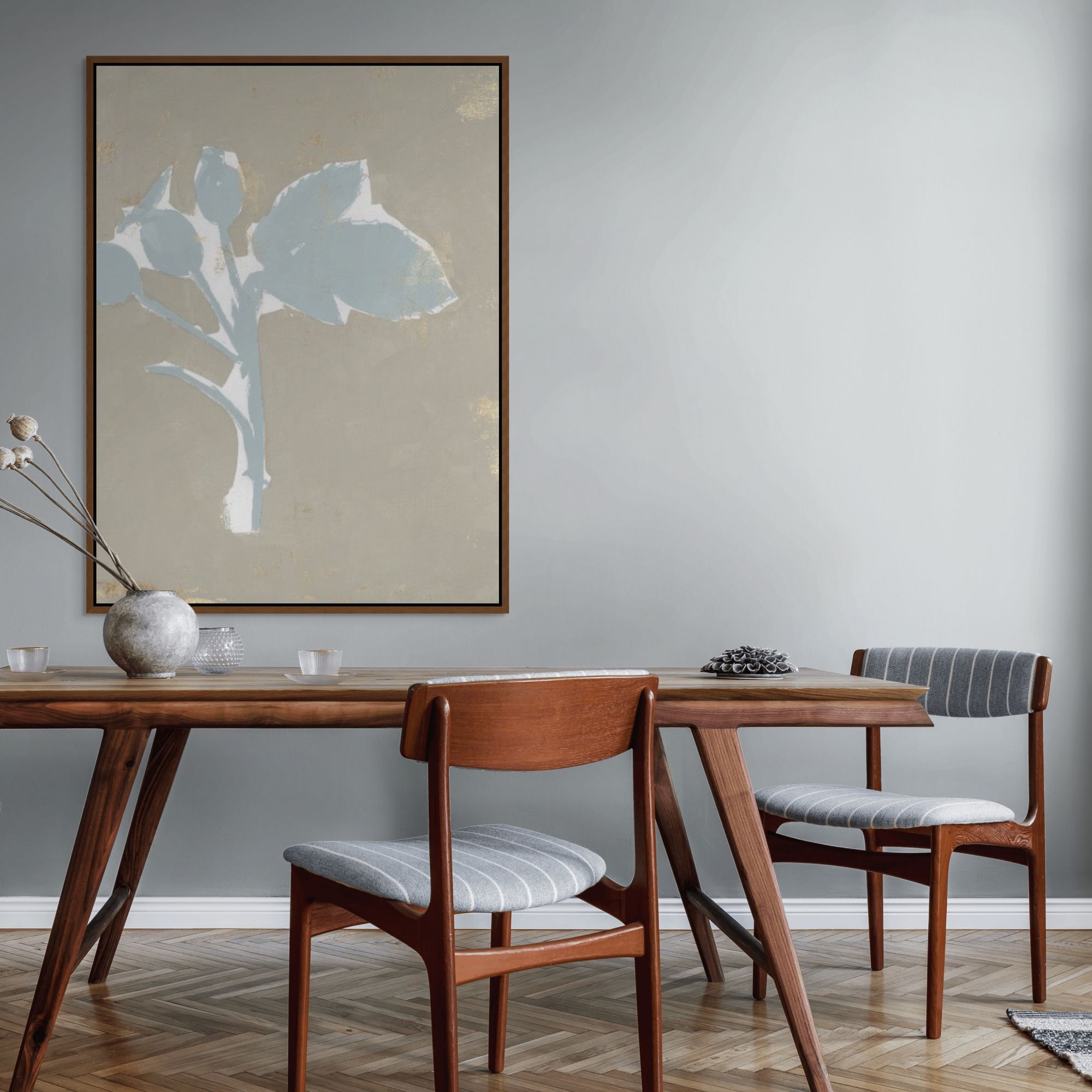 Floral Silhouette II | Framed Canvas