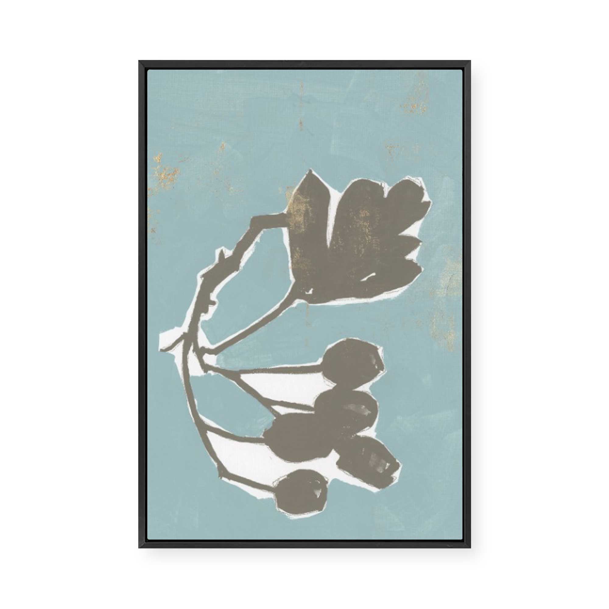 Floral Silhouette I | Framed Canvas