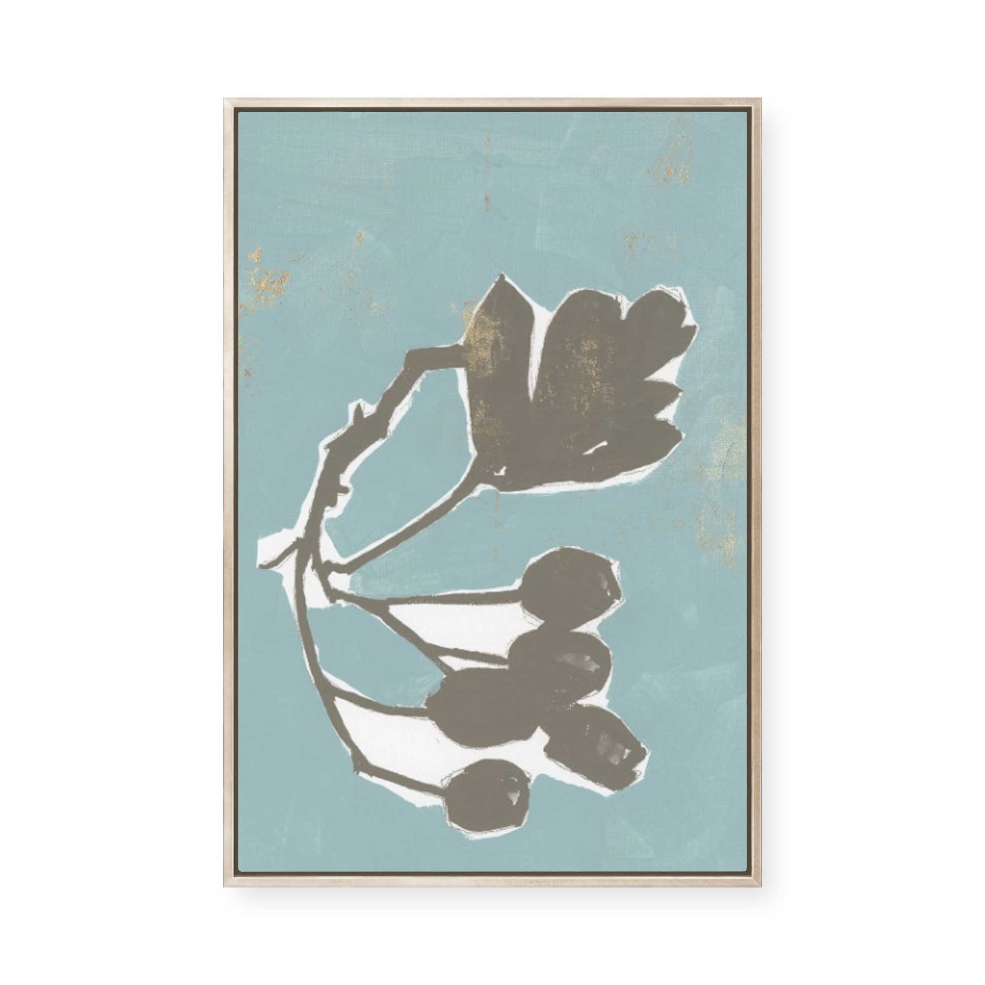 Floral Silhouette I | Framed Canvas