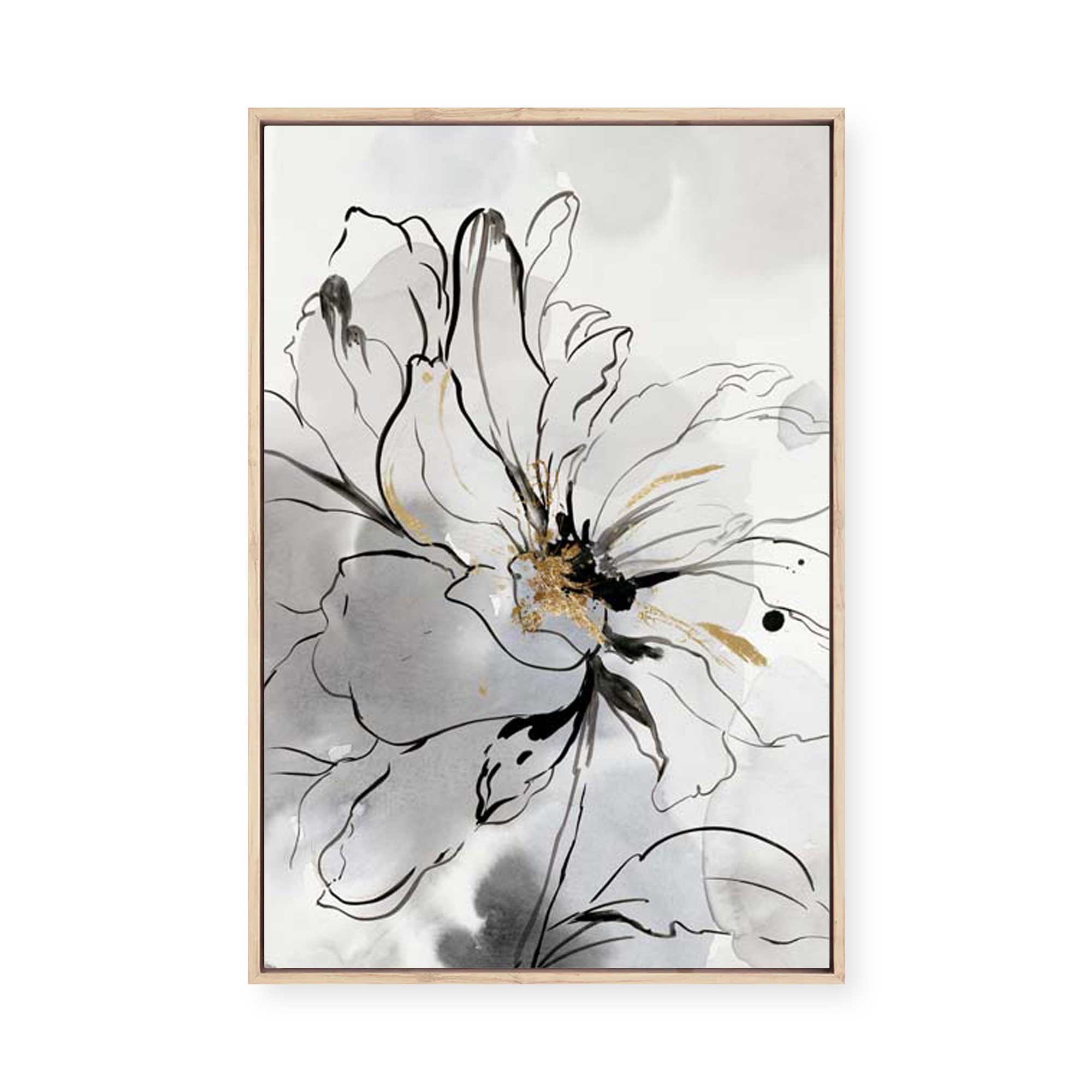 Floral Sketch I | Framed Canvas