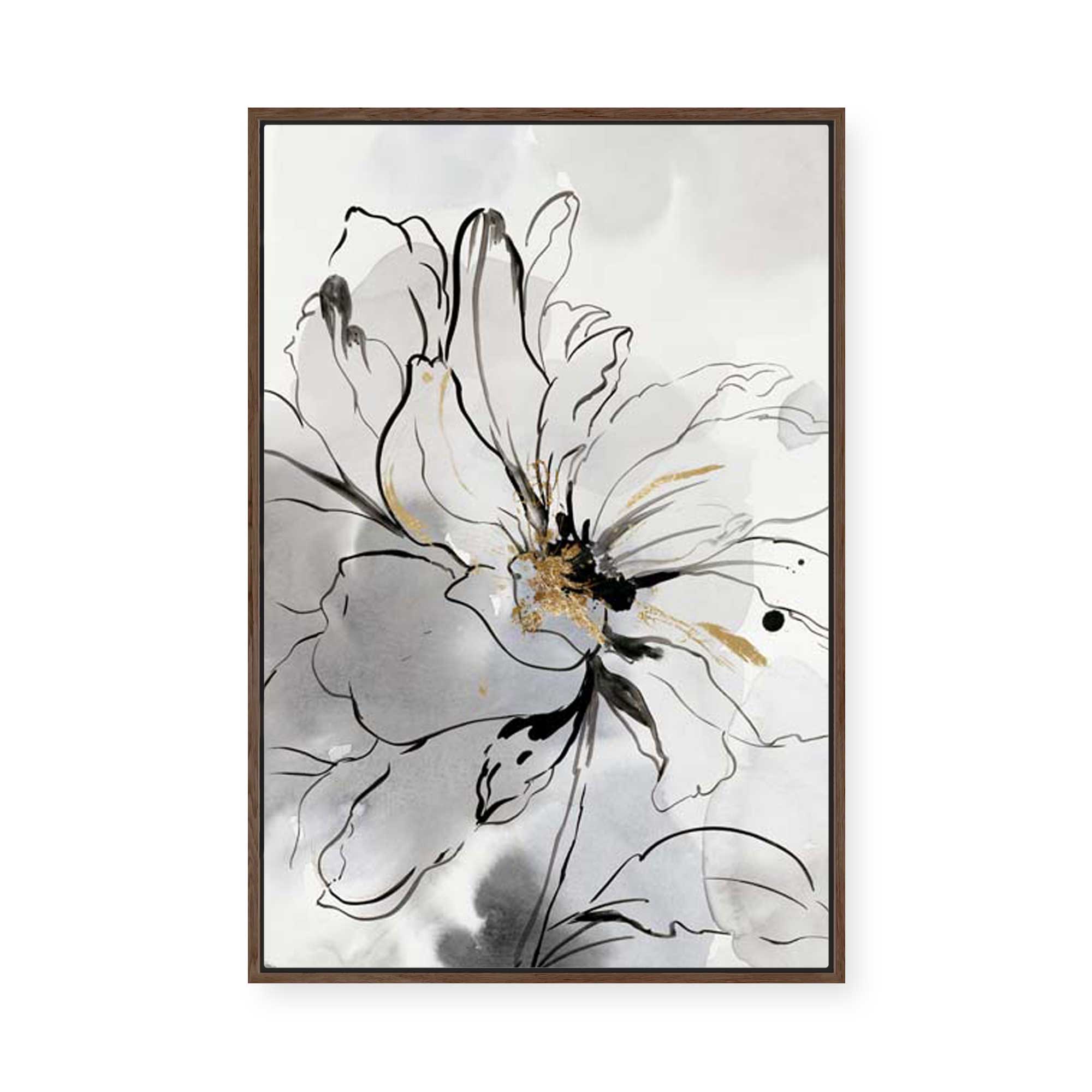 Floral Sketch I | Framed Canvas