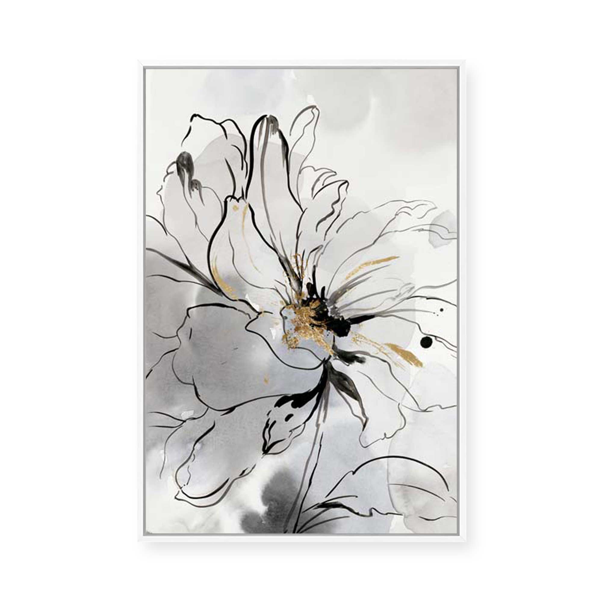 Floral Sketch I | Framed Canvas