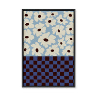 Flowers Checkerboard | Framed Canvas