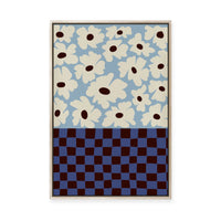 Flowers Checkerboard | Framed Canvas