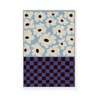 Flowers Checkerboard | Framed Canvas