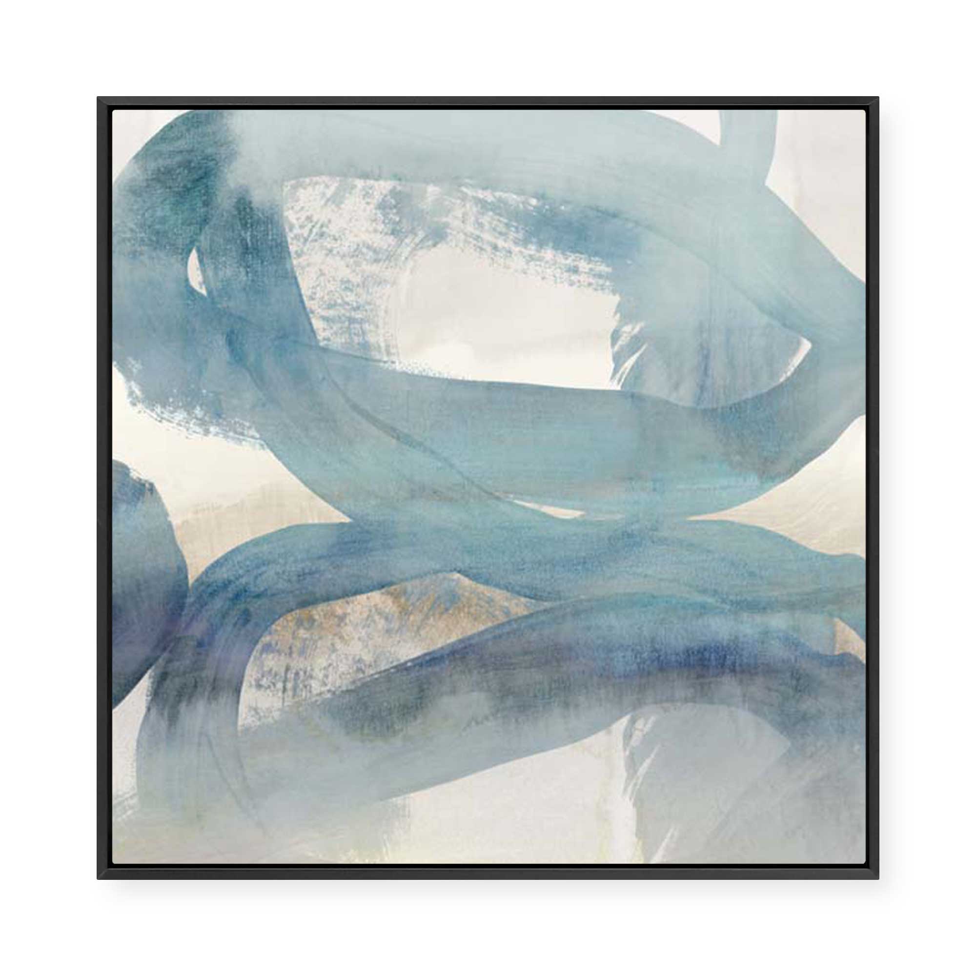 Flowing Blue Connections II | Framed Canvas