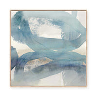 Flowing Blue Connections II | Framed Canvas