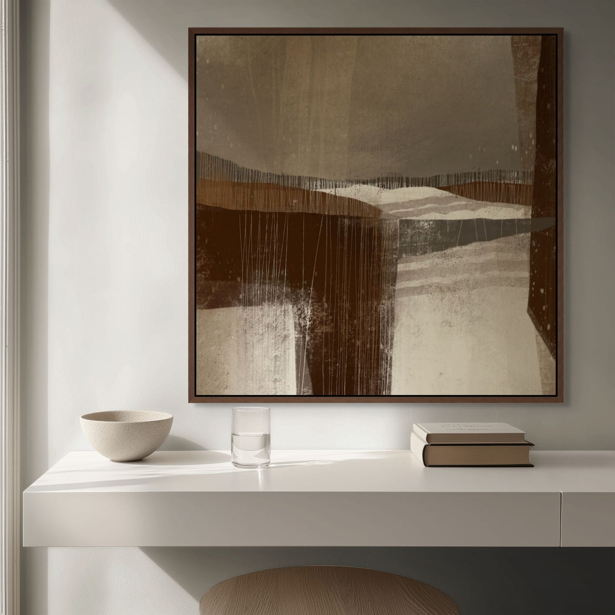 The Flowing Earth | Square | Framed Canvas