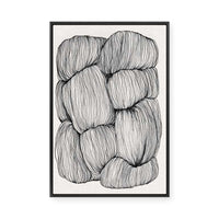 Flowing Fabric Forms | Framed Canvas