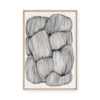 Flowing Fabric Forms | Framed Canvas