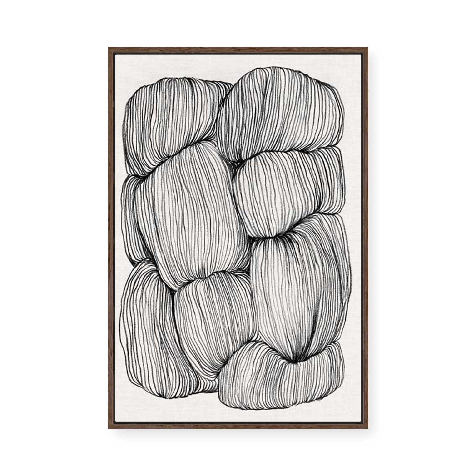 Flowing Fabric Forms | Framed Canvas