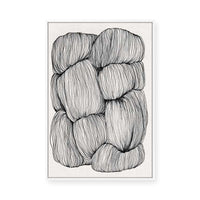 Flowing Fabric Forms | Framed Canvas
