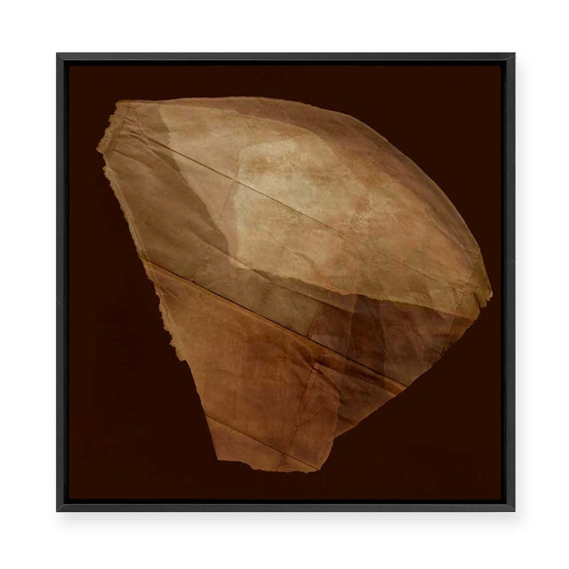 Fragmented Earth in Paper Layers I | Framed Canvas