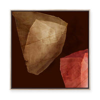 Fragmented Earth in Paper Layers II | Framed Canvas