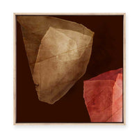 Fragmented Earth in Paper Layers II | Framed Canvas