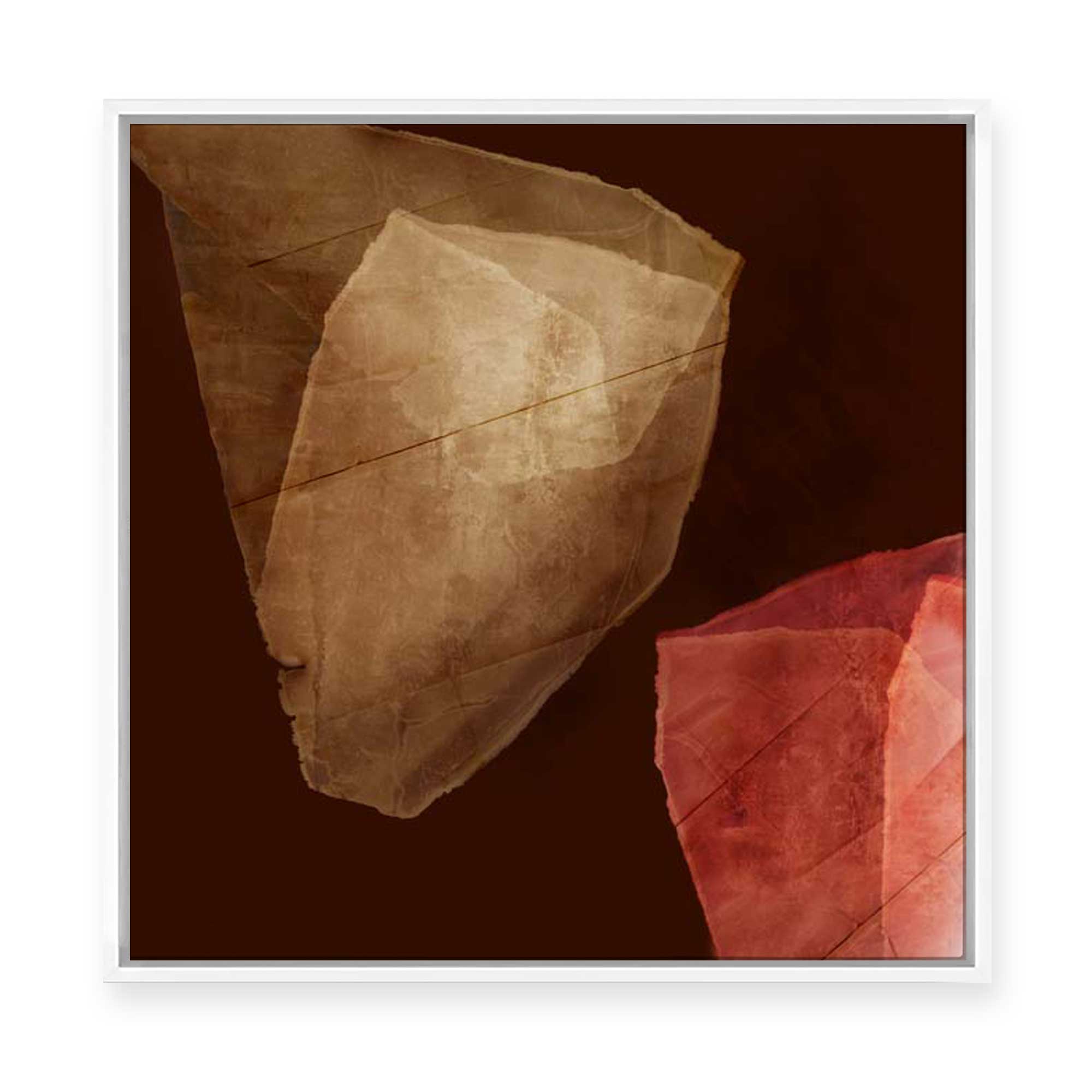Fragmented Earth in Paper Layers II | Framed Canvas