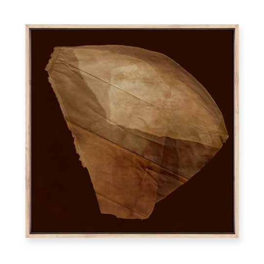 Fragmented Earth in Paper Layers I | Framed Canvas