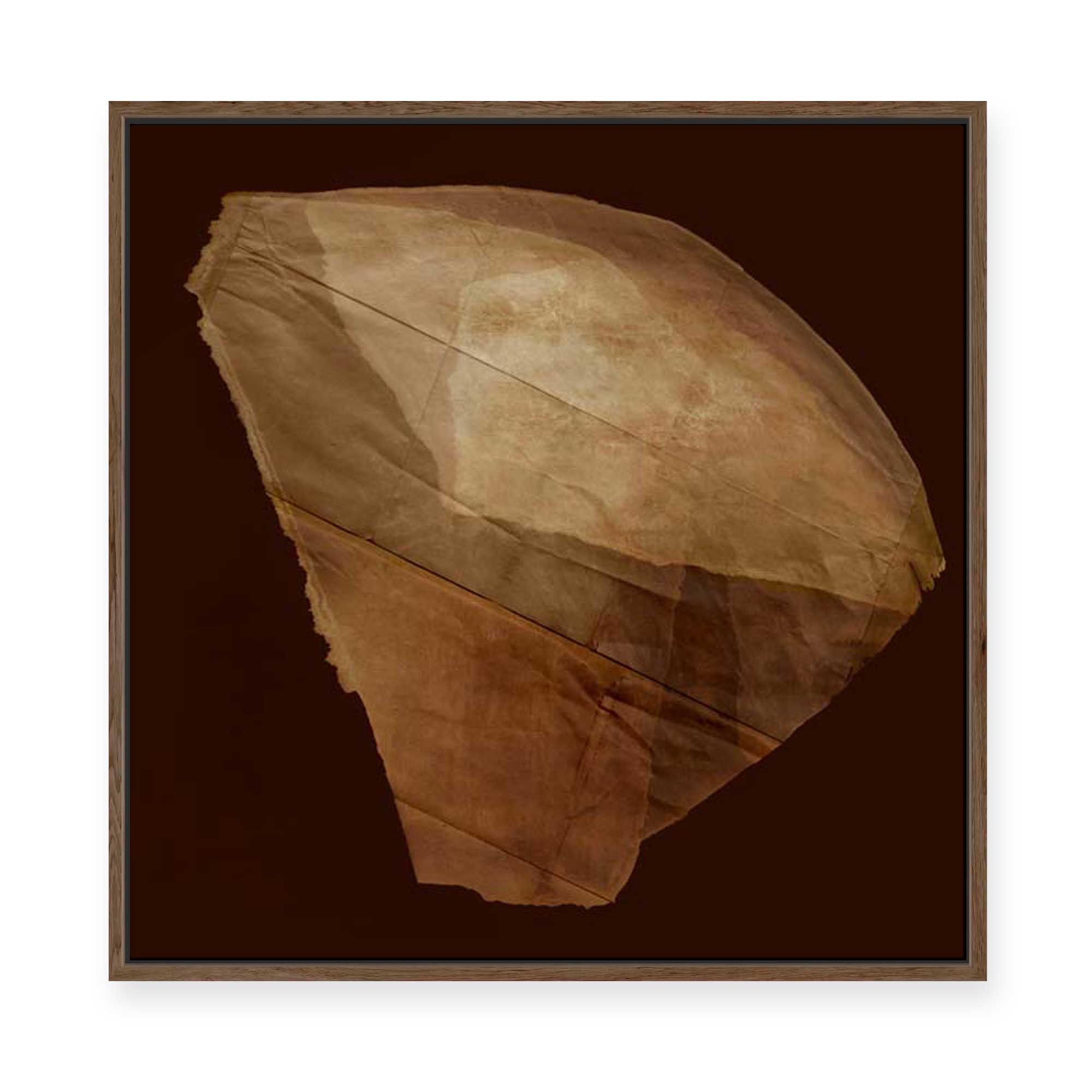Fragmented Earth in Paper Layers I | Framed Canvas