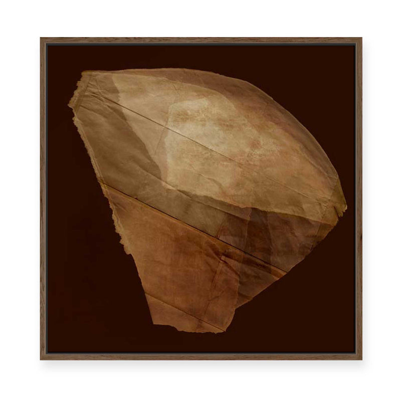 Fragmented Earth in Paper Layers I | Framed Canvas