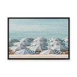 Riviera Umbrellas II | Framed Canvas