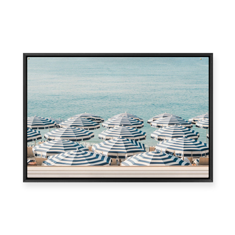 Riviera Umbrellas II | Framed Canvas