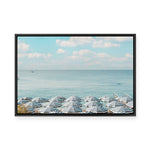 Riviera Umbrellas I | Framed Canvas