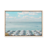 Riviera Umbrellas I | Framed Canvas