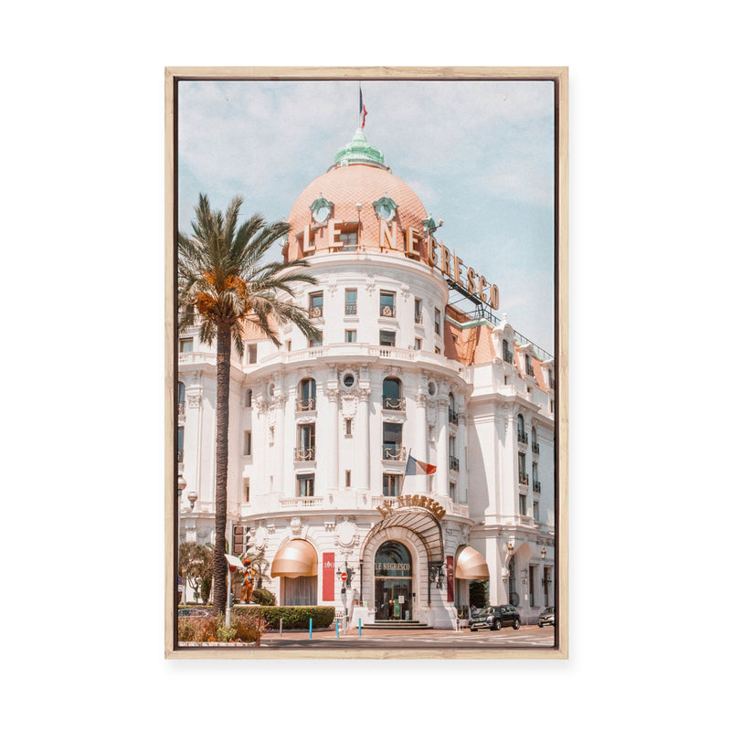 French Riviera Building | Framed Canvas