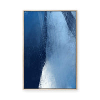 Frozen Blue Abstraction | Framed Canvas