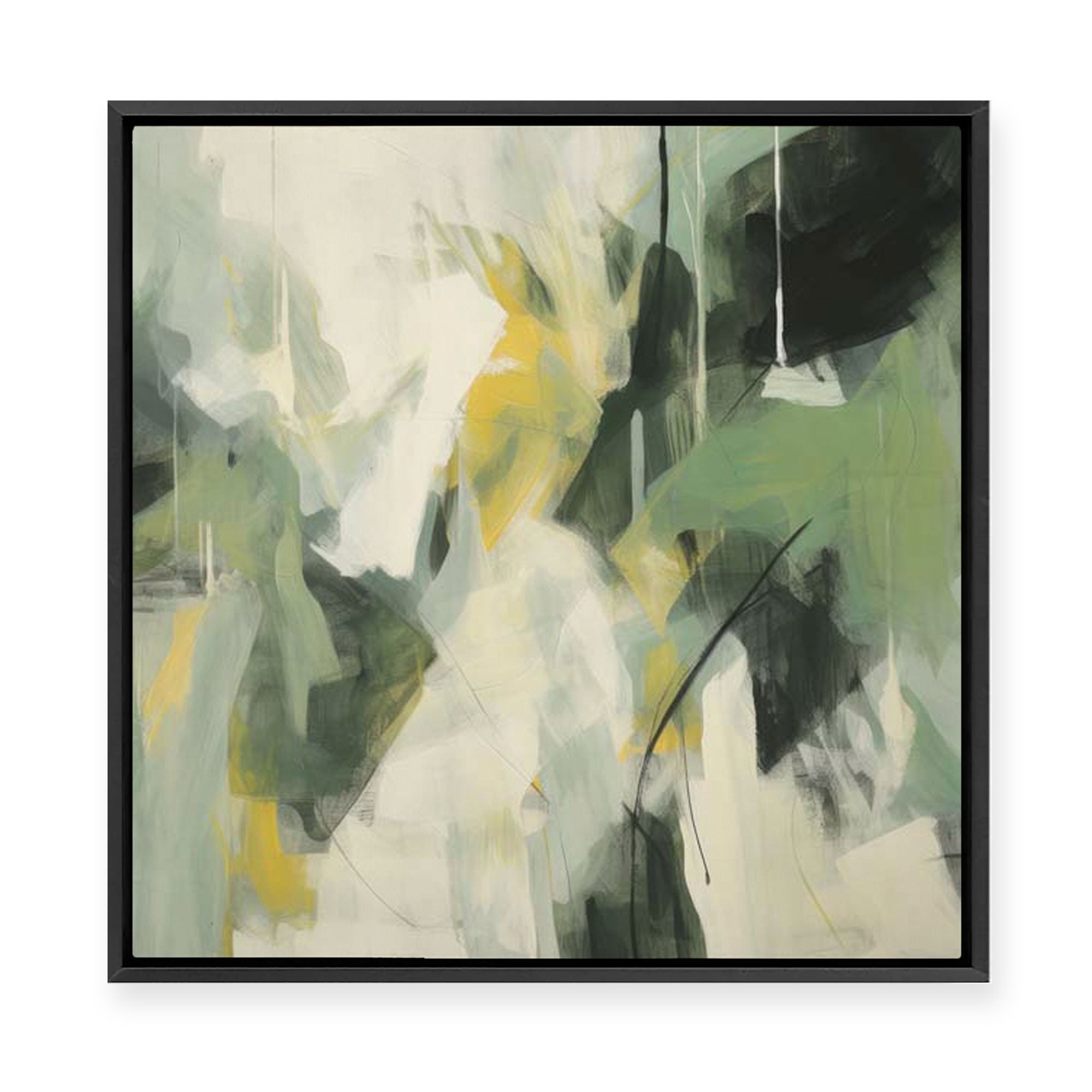 Green Enigma II | Framed Canvas