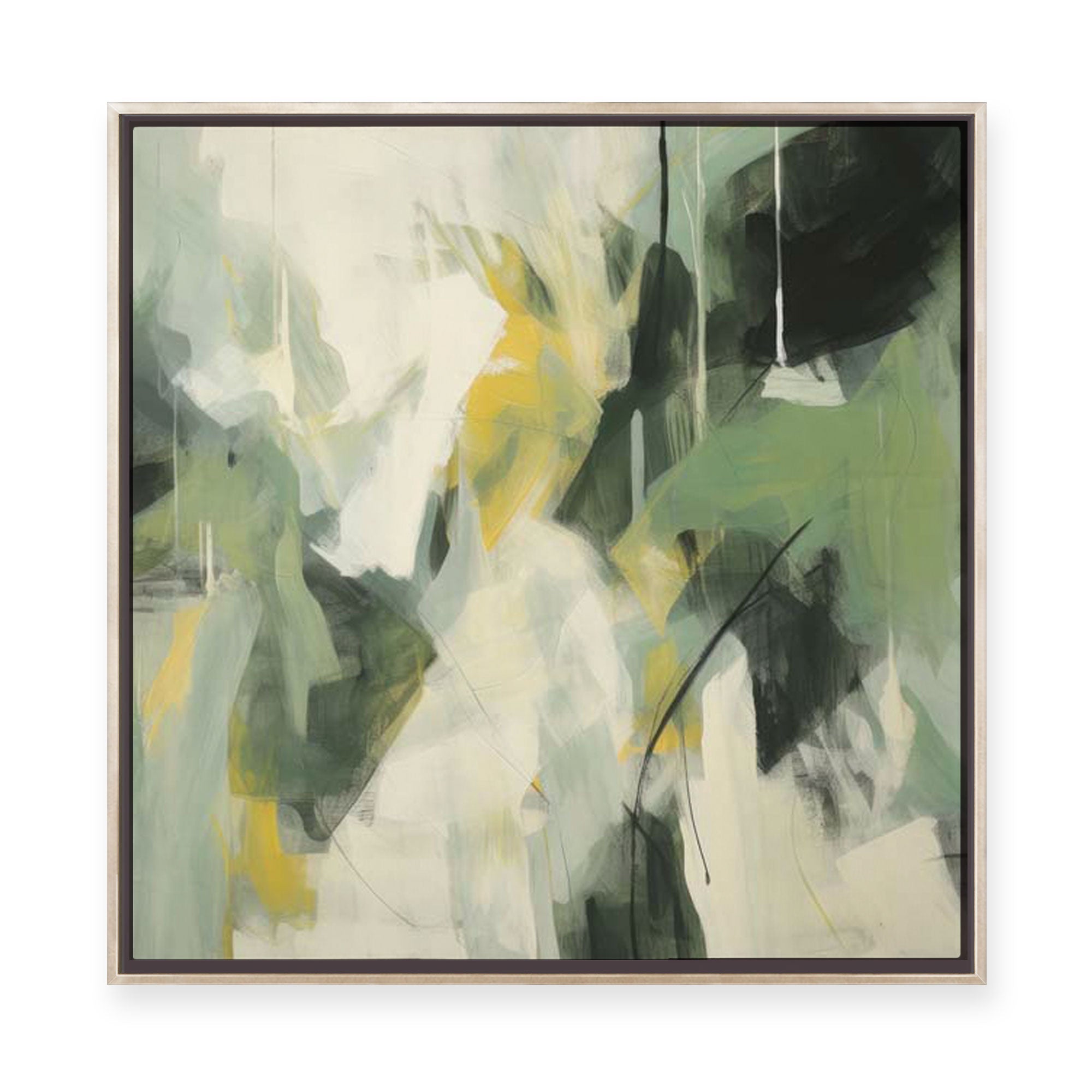 Green Enigma II | Framed Canvas