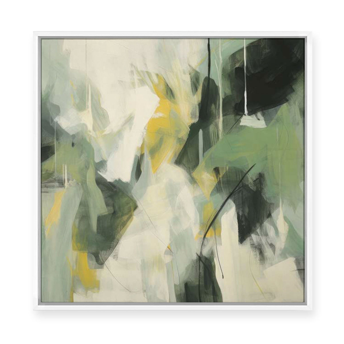 Green Enigma II | Framed Canvas