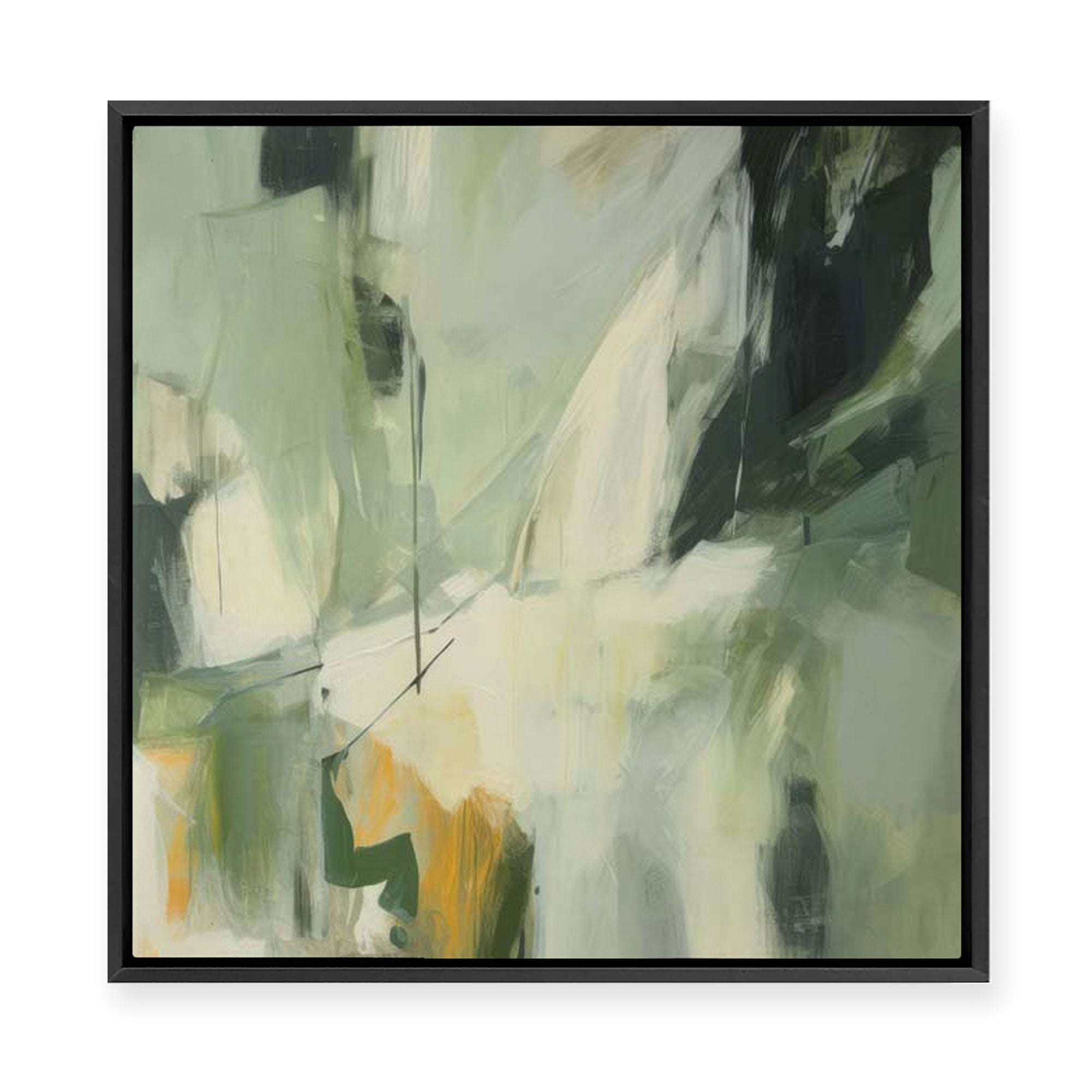 Green Enigma I | Framed Canvas