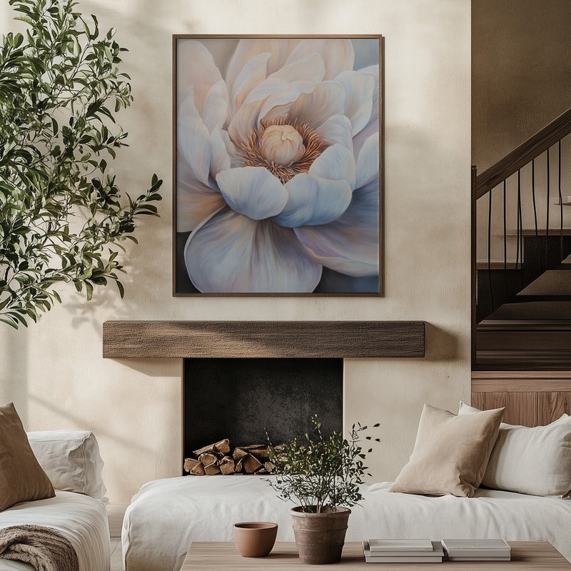 Gentle Petal Bloom | Framed Canvas