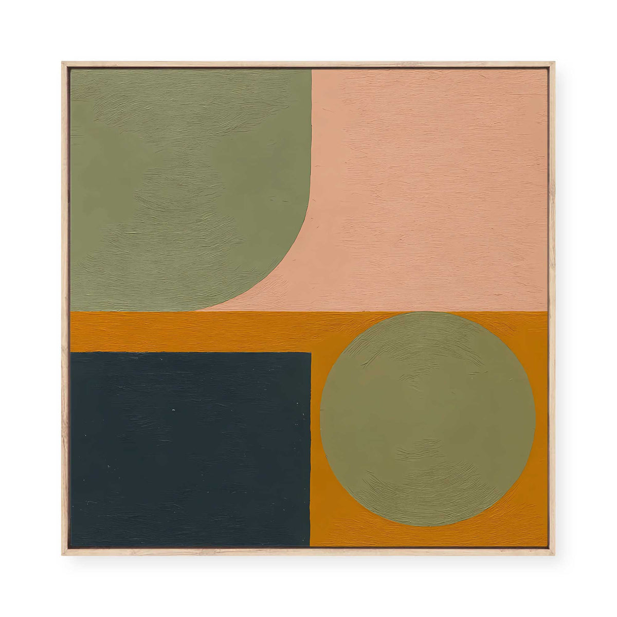 Geo Colour Balance | Framed Canvas