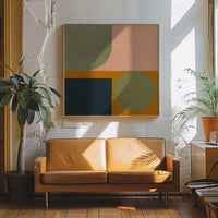 Geo Colour Balance | Framed Canvas