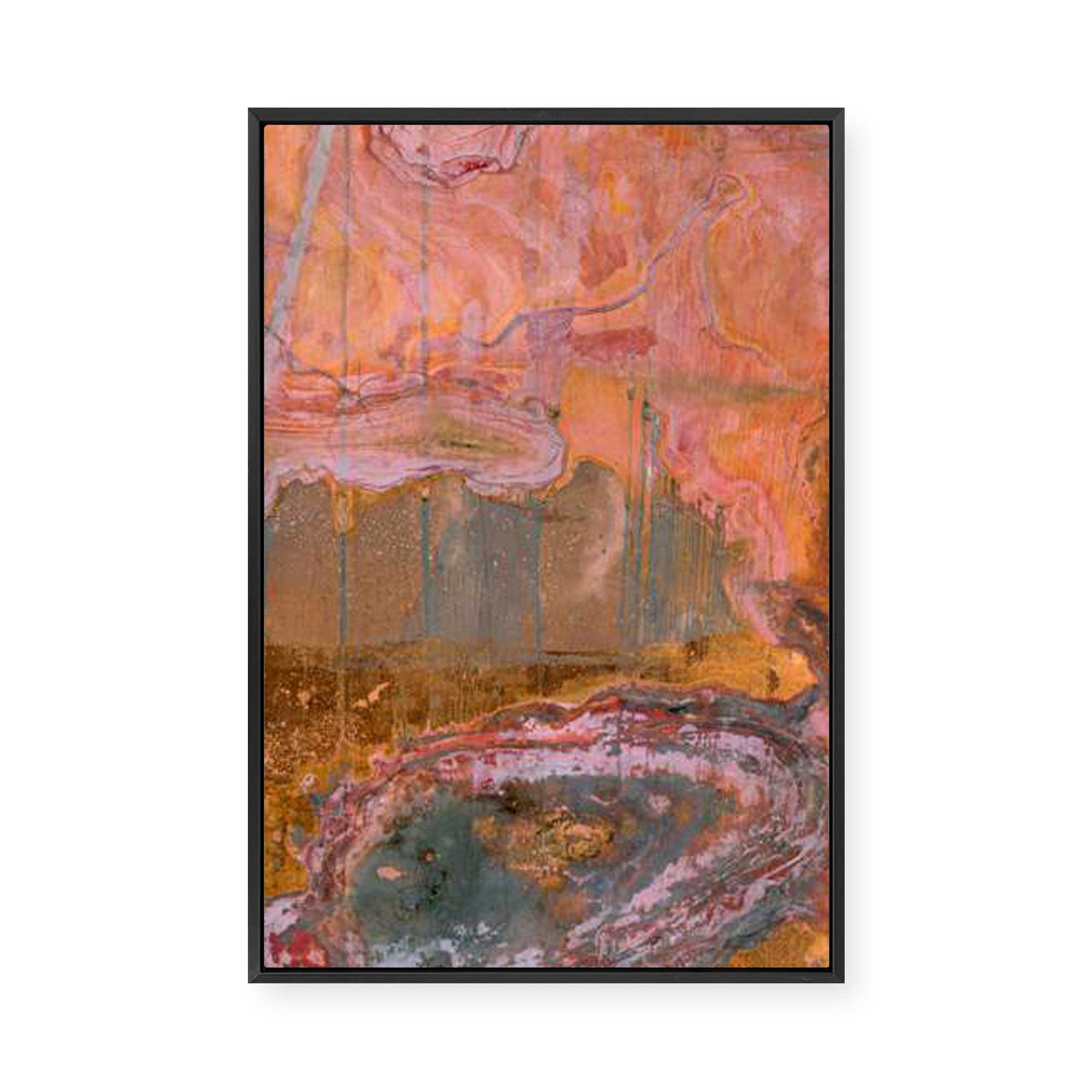 Geode Sunset | Framed Canvas