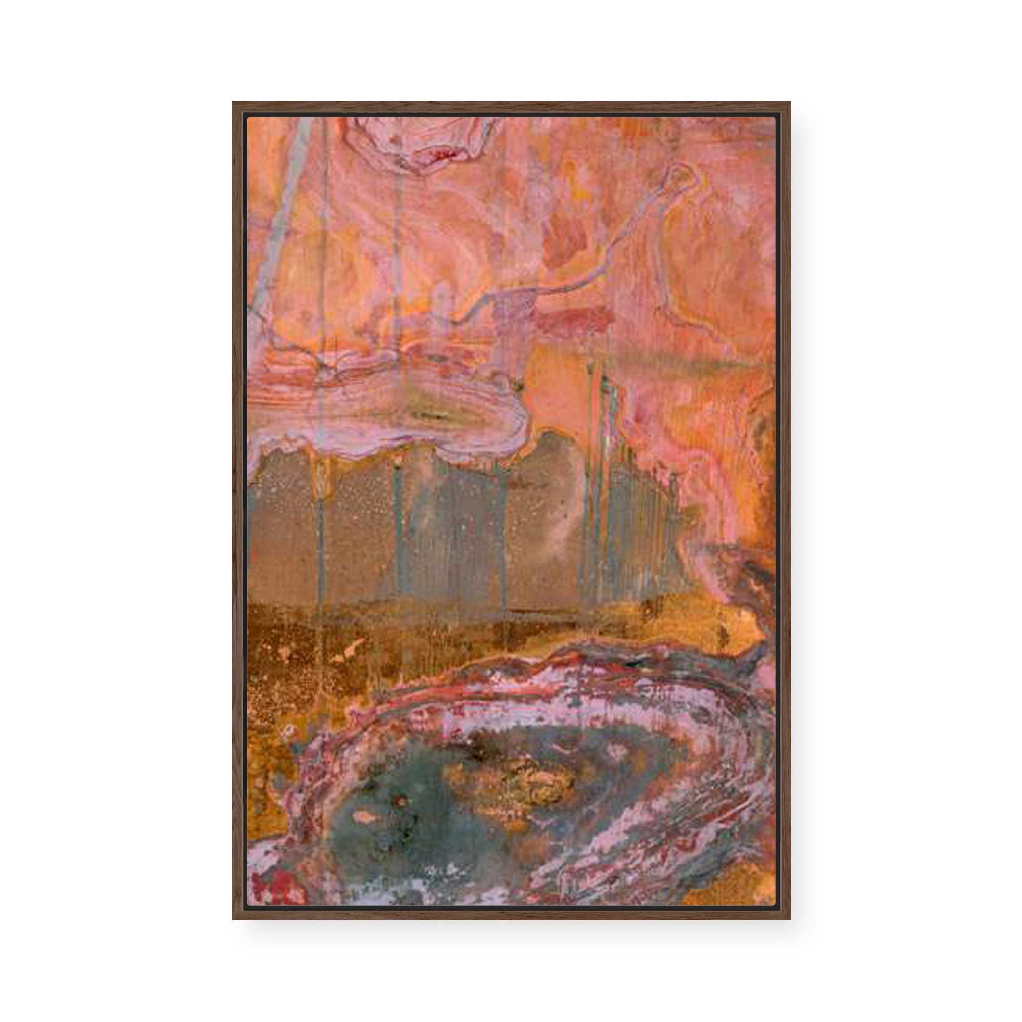Geode Sunset | Framed Canvas